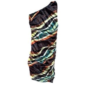 Pretty Little Thing Asymmetrical One Shoulder Dress NWT US Size 6